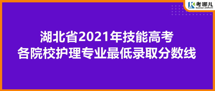 湖北省2021年技能高考各院校护理专业最低录取分数线