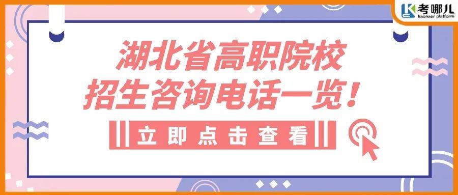 湖北省高职院校招生咨询电话一览！